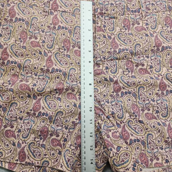 Magnolia Grace Shorts Womens 16 Pink Paisley Stretch Linen Blend Preppy Summer - Picture 8 of 11